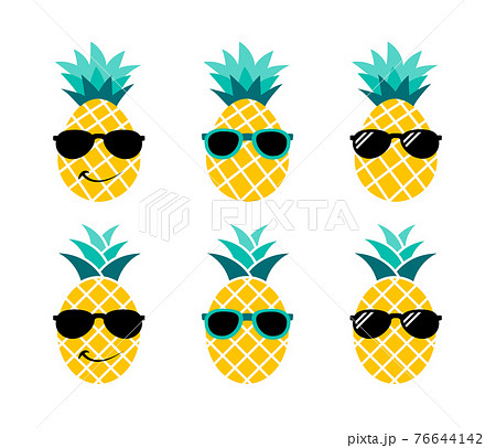 Pineapple With Sunglasses Summer Vacation のイラスト素材