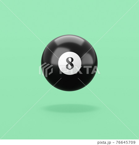 Pool Ball Number 8 on Blue Green Background Pool Ball Number 8 on Blue Green Background 76645709