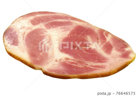 ham sausage isolated on white 76646575