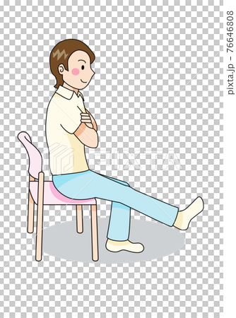 Knee extension sitting on a chair Knee extension sitting on a chair 76646808