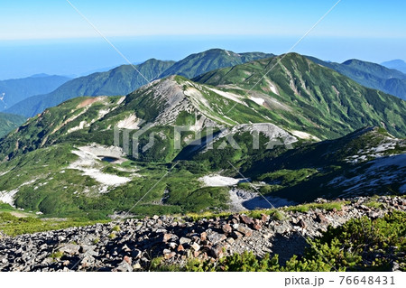 白馬岳　馬ノ背付近の眺め 76648431