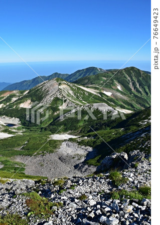 白馬岳 馬ノ背から三国境に向かう登山道 白馬岳 馬ノ背から三国境に向かう登山道 76649423