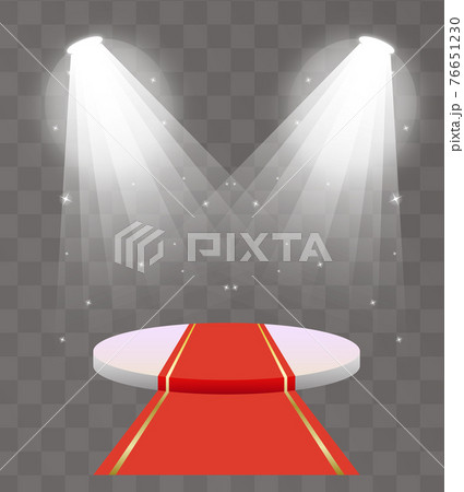 レッドカーペット ライト イラストのイラスト素材