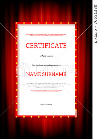Elegant template of certificate Elegant template of certificate 76651380