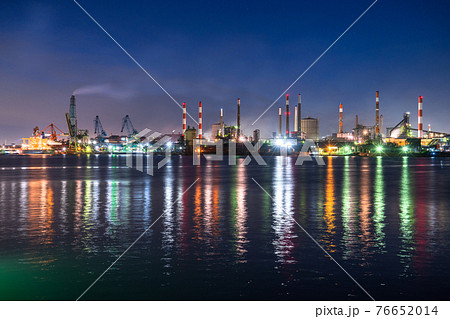 《茨城県》鹿島臨海工業地帯・工場夜景 《茨城県》鹿島臨海工業地帯・工場夜景 76652014