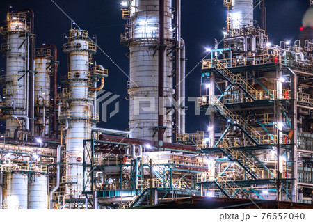 《茨城県》鹿島臨海工業地帯・工場夜景 《茨城県》鹿島臨海工業地帯・工場夜景 76652040