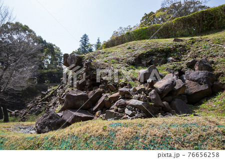 石垣山一夜城・馬屋曲輪石垣 76656258