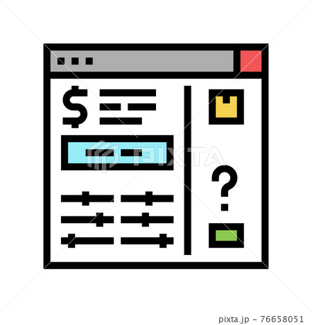 invoice approvals and disputes color icon vector illustration 76658051