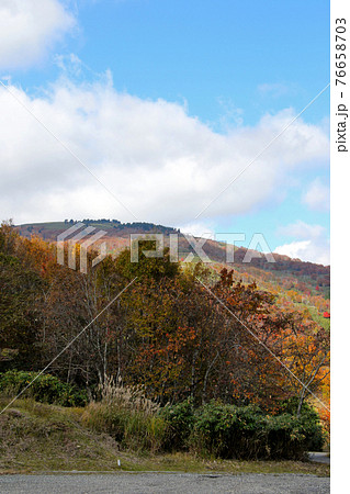 氷ノ山の大段ヶ平登山口の駐車場より氷ノ山の頂上方向を望む 76658703
