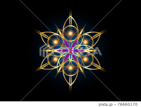 Flower Of Life Symbol Sacred Geometry Shiny のイラスト素材