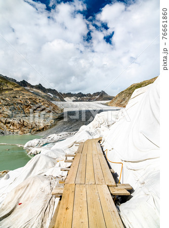 The Rhone Glacier, the source of the Rhone at Furka Pass in Switzerland The Rhone Glacier, the source of the Rhone at Furka Pass in Switzerland 76661860