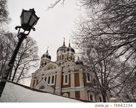 冬のエストニア タリン アレクサンドル・ネフスキー大聖堂 / Tallinn, Estonia 76662234