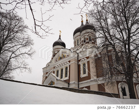 冬のエストニア タリン アレクサンドル・ネフスキー大聖堂 / Tallinn, Estonia 76662237
