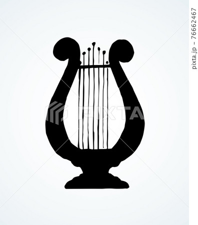 Harp. Vector drawing 76662467