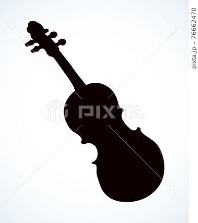 Still life with a violin. Vector drawing 76662470