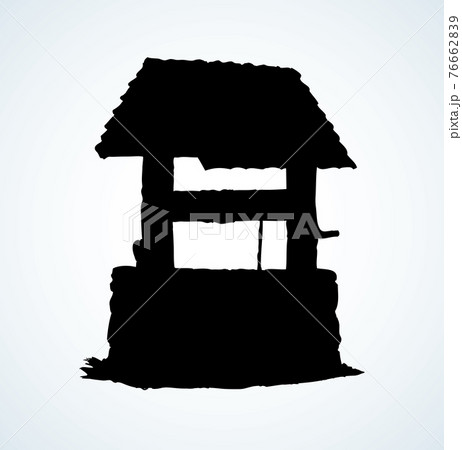 Ancient well. Vector drawing Ancient well. Vector drawing 76662839