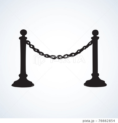Fence on posts. Vector drawing 76662854