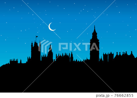Big Ben. Vector drawing 76662855