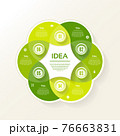Vector circle infographic. Template for diagram, graph, presentation and chart. Business concept with 6 options, parts, steps or processes. Abstract background 76663831