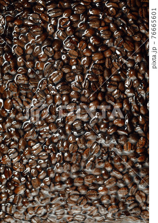 fresh roasted coffee beans packed in vacuum sealed bag 76665601