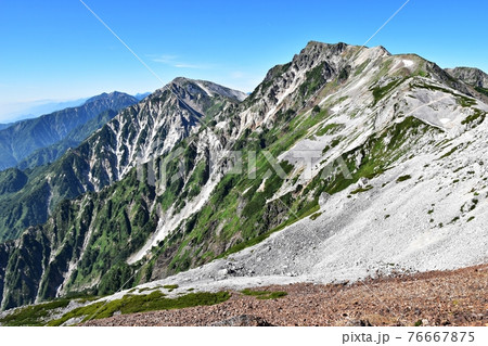 小蓮華岳付近から眺める夏の白馬三山 76667875