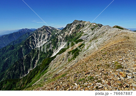 小蓮華岳付近から眺める夏の白馬三山 76667887