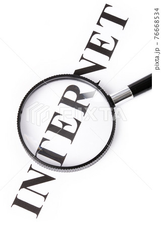 headline internet and magnifier headline internet and magnifier 76668534