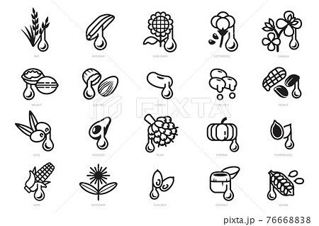 Oil extraction from plant symbol. 76668838