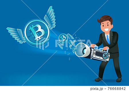 Business people use computer technology to earn digital money from Graphic card and internet system. 76668842