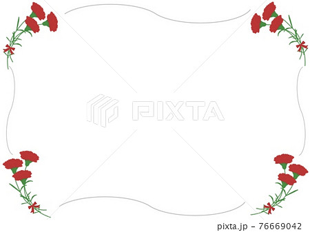 カーネーションのフレーム カーネーションのフレーム 76669042