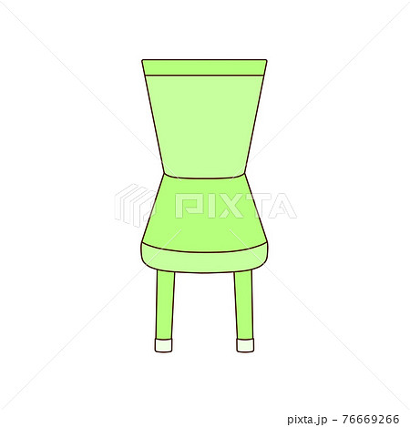 正面から見た緑色の椅子のイラスト素材