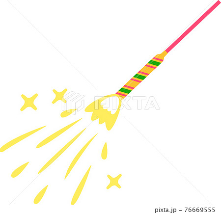 Fireworks On Hand Ignited Stock Illustration