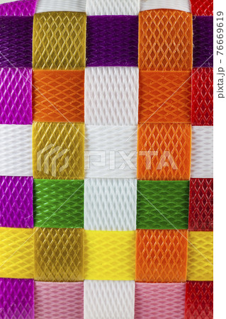 woven plastic line background texture 76669619