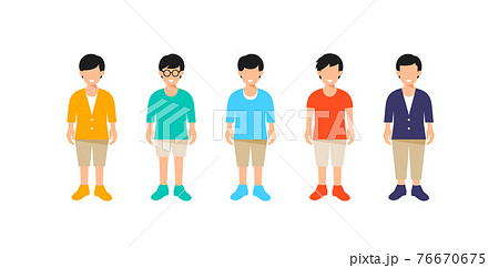 複数の子供のベクターセット 複数の子供のベクターセット 76670675