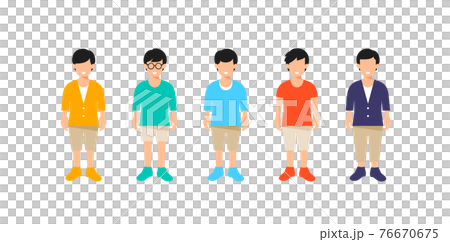 複数の子供のベクターセット 複数の子供のベクターセット 76670675