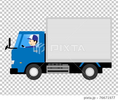 駕駛卡車的男司機，小貨車車身類型 76671977