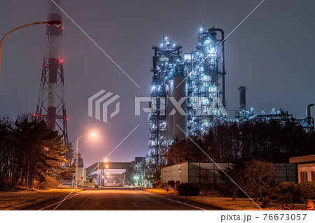 北海道　苫小牧　工場夜景　工場　夜景 76673057