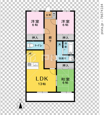 Illustration image of floor plan 76674184