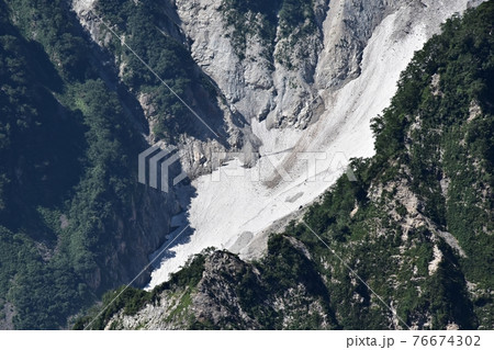 小蓮華岳から眺める夏の白馬岳大雪渓 小蓮華岳から眺める夏の白馬岳大雪渓 76674302