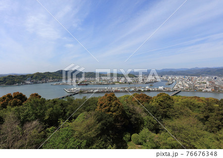 五台山から望む高知市街(孕東から知寄町まで) 五台山から望む高知市街(孕東から知寄町まで) 76676348