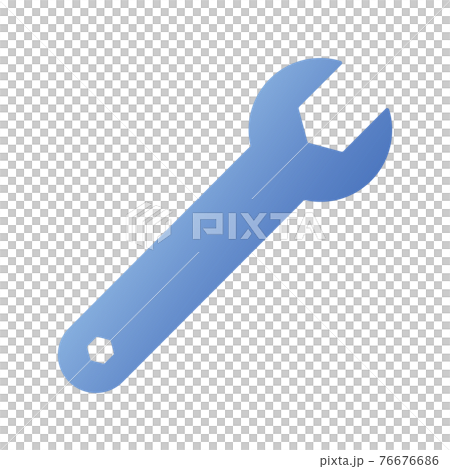 扳手、工具、生產、維護的圖標說明（漸變繪畫版） 76676686