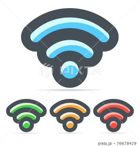 Wifi icon flat vector sign Wifi icon flat vector sign 76678429