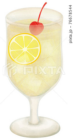 レモンスカッシュの手描きイラストのイラスト素材