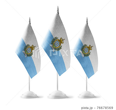 Small national flags of the San Marino on a white background Small national flags of the San Marino on a white background 76678569