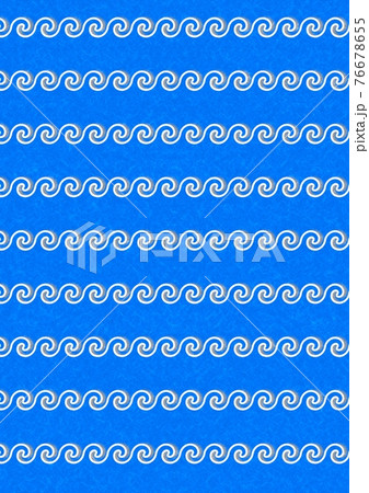 シンプルでポップな青色の波の背景 no.06 76678655