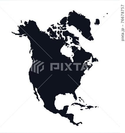 North American continent with contours of...のイラスト素材 [76678757] - PIXTA