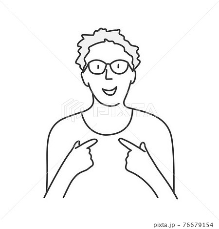 Are you talking about me? Young woman pointing to himself. Are you talking about me? Young woman pointing to himself. 76679154