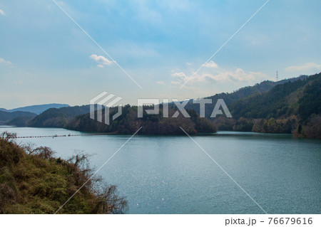 京都府南丹市日吉ダム 天若湖 の写真素材