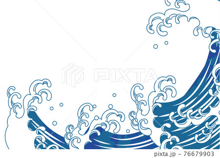 波の背景のベクターイラスト素材のイラスト素材