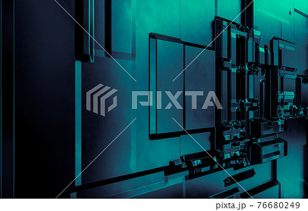 Abstract futuristic Technology background with construction circuit board. 3d rendering. Abstract futuristic Technology background with construction circuit board. 3d rendering. 76680249